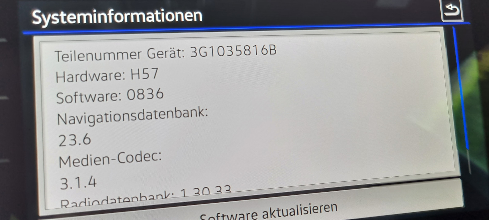 MIB 3 MJ20/21 Update 0278 alle FIN freigegeben!