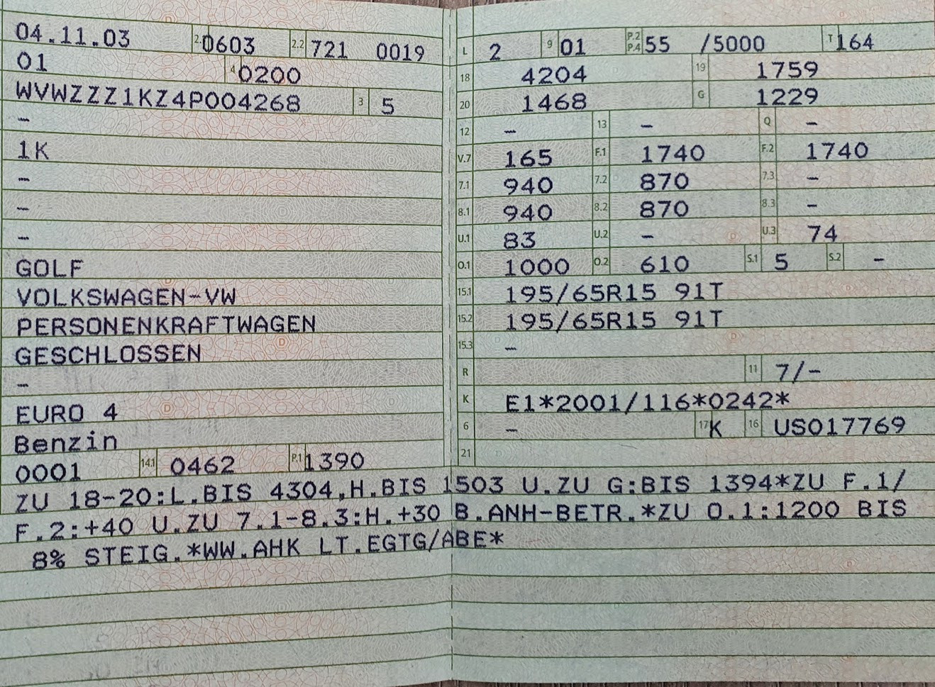 Lambdasonde vor Kat Vw Golf V, 1,4, Bj.2003