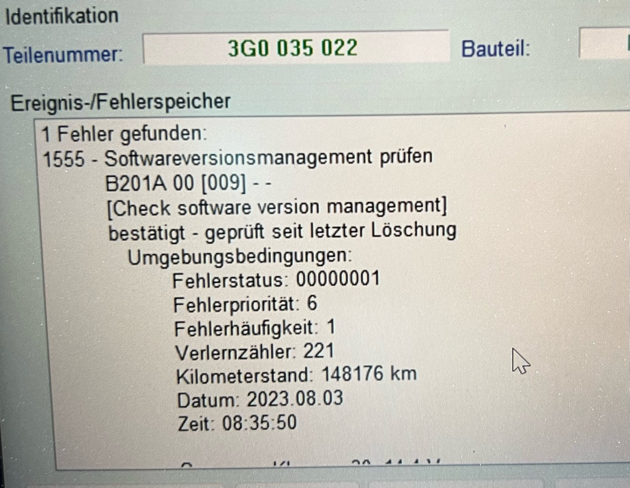 Passat B8 - RDKS von direkt auf indirekt mit VCDS