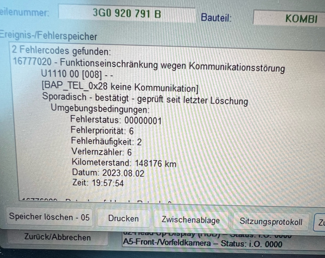 Passat B8 - RDKS von direkt auf indirekt mit VCDS