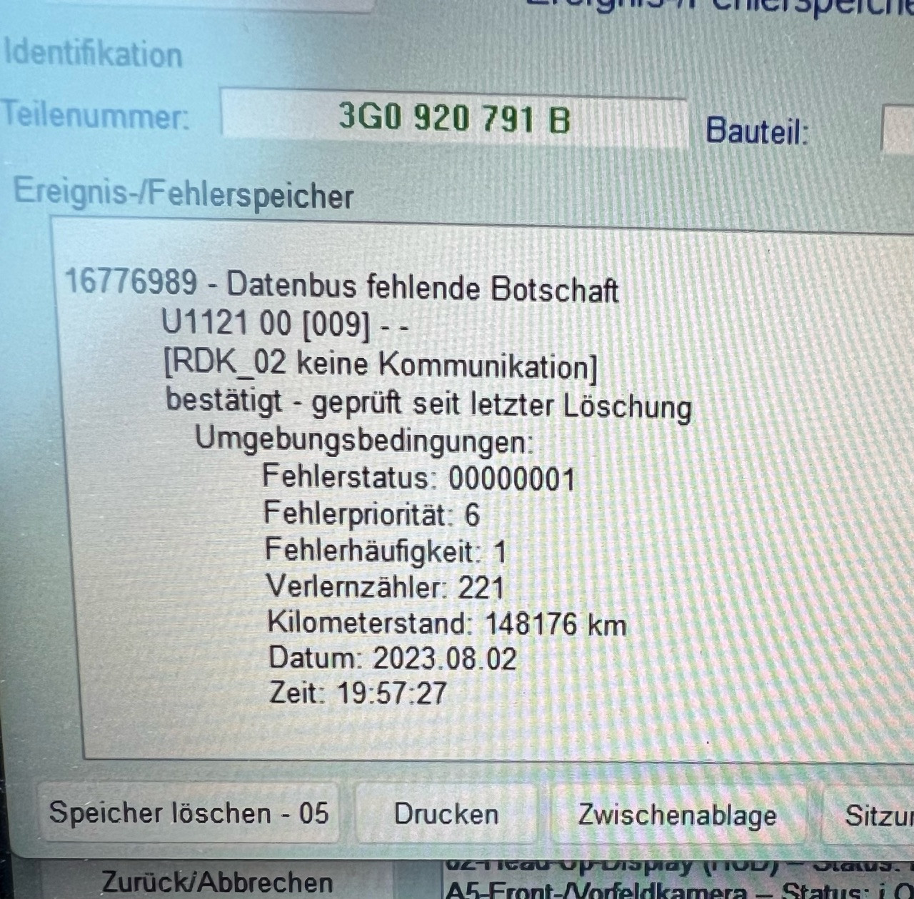 Passat B8 - RDKS von direkt auf indirekt mit VCDS