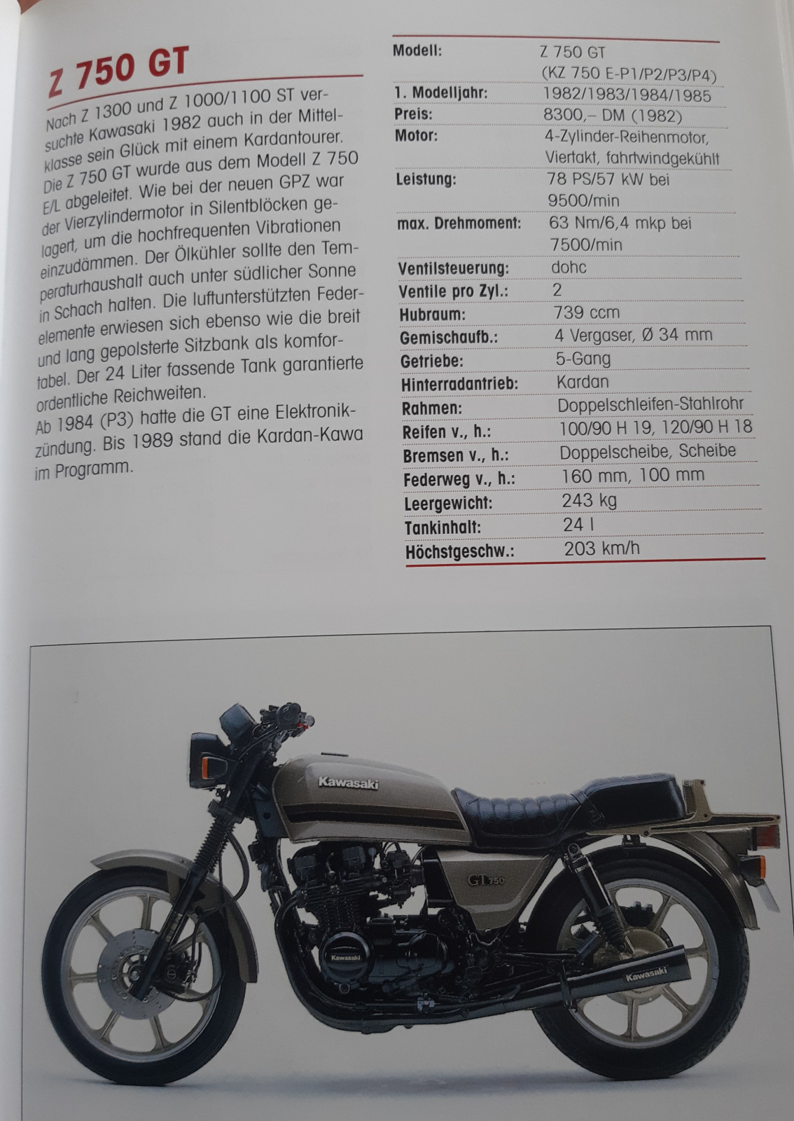Motoren Kawasaki gt 750