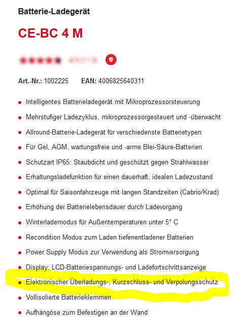 Autobatterie Ladestromproblem nach 10 Stunden