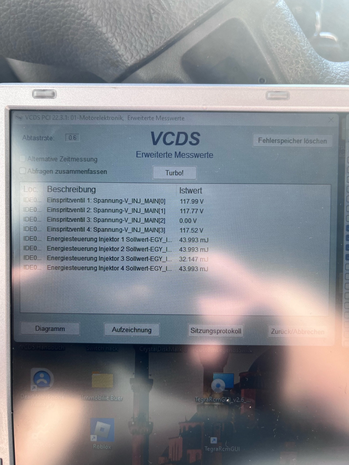VCDS Fehlercode 9840 / P0204 00 96 / Polo 1.6 TDI / CR / Einspritzdüse defekt? Oder Verkabelung / St