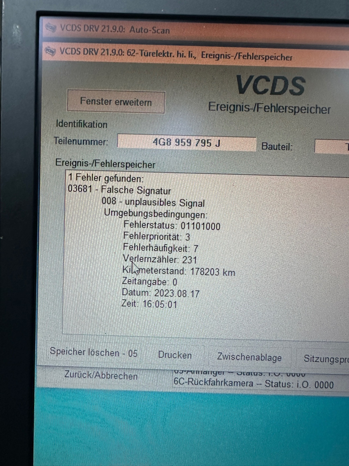 Audi A6 4G Türen Hinten und Fensterheber gehen nicht auf