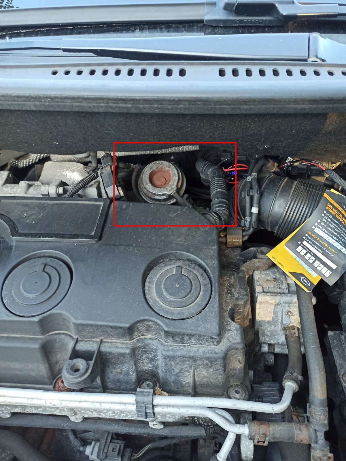 Wo ist der AGR Ventil in mein Caddy