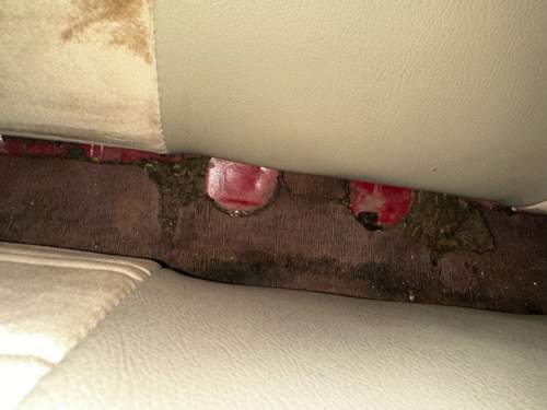 Freiliegende runde Bereiche hinter Bank