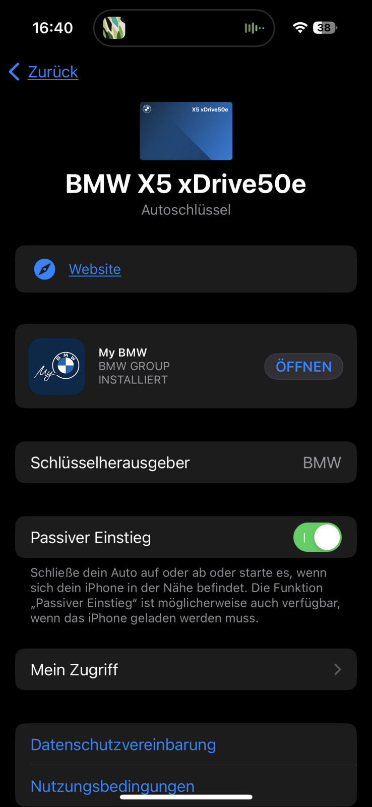 Digital Key - Invite fehlt