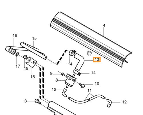 Rücklaufleitung Einspritzleiste