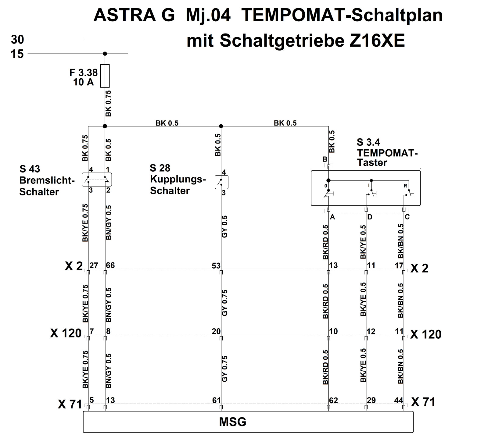Opel Astra G Caravan Automatik Tempomat nachrüsten