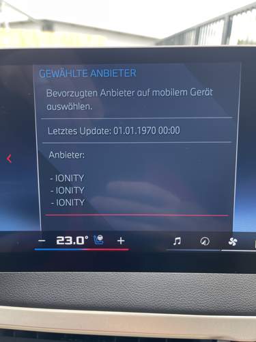Anbieter aus der BMW App Liste