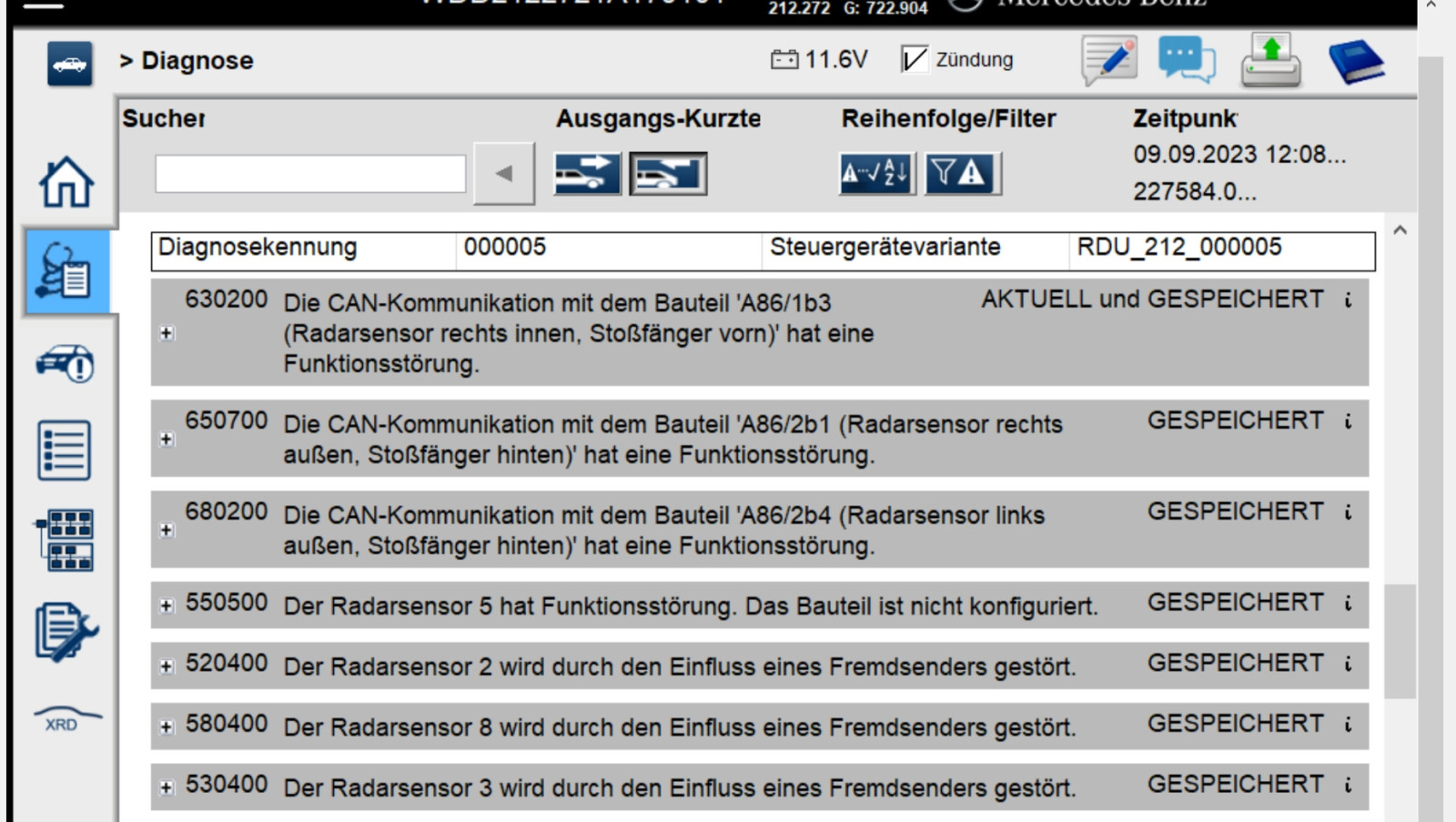 Radarsensorik macht wieder Probleme