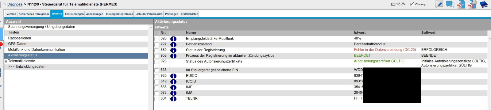 Umrüstung HERMES mit grünem Stecker NTG5.0/1/2 von UMTS Code 360 auf LTE Code 362