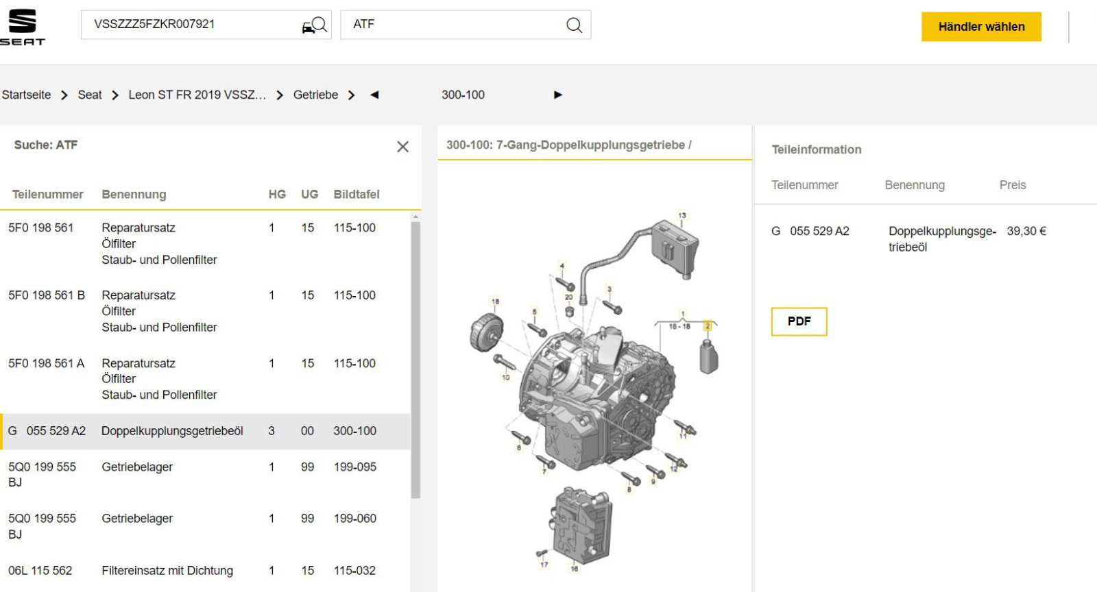 DSG Ölfreigabe/ VW Norm