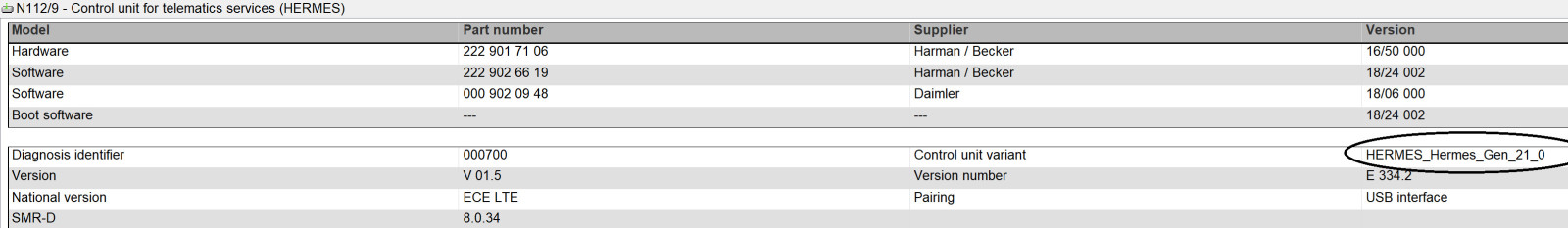 Umrüstung HERMES mit grünem Stecker NTG5.0/1/2 von UMTS Code 360 auf LTE Code 362