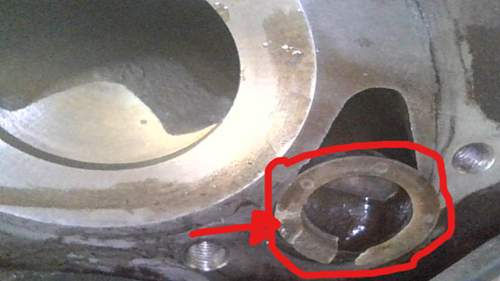 Führung WaPu Motorblock