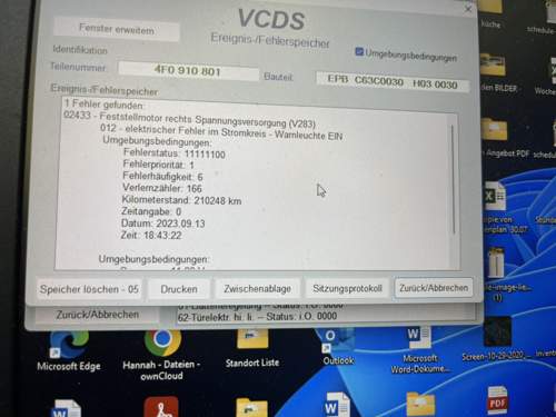 Feststellbremse Parkbremse defekt elektrischer Fehle...
