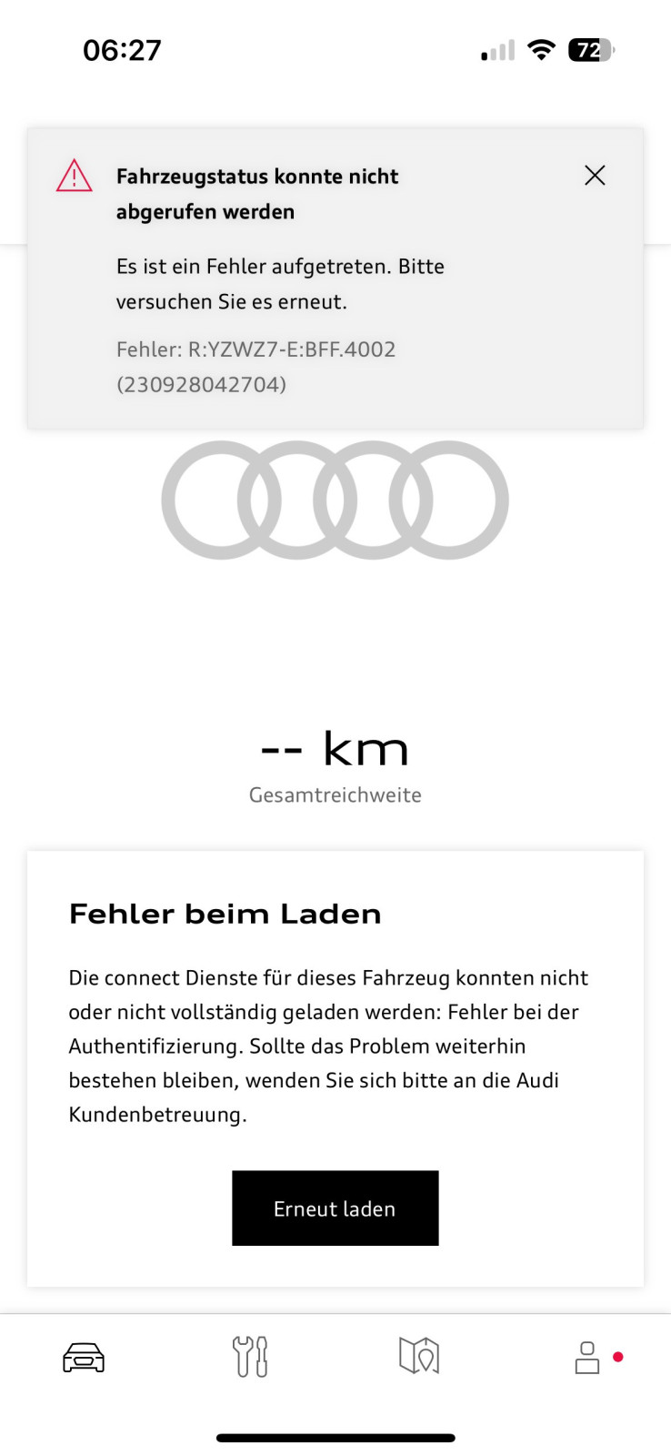 IOS 17.0.2 - Probleme mit myAudi App?
