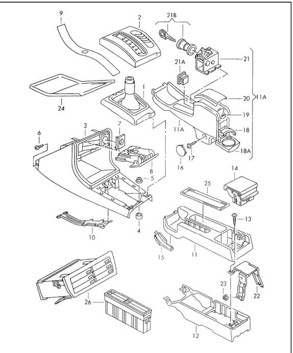 Nasenbär, suche Plastikabdeckung vom Automatikwahlhebel