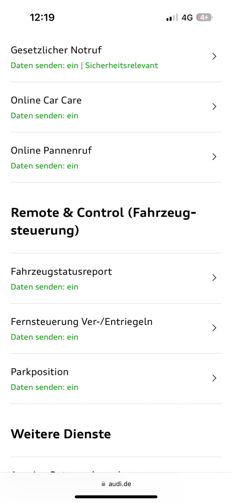 Problem mit Anmeldung im MMI meines Audi A5 2021