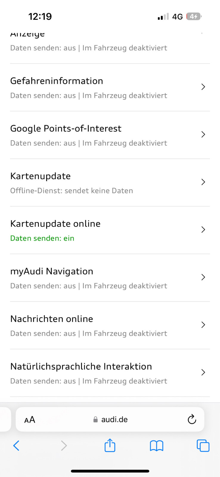 Problem mit Anmeldung im MMI meines Audi A5 2021