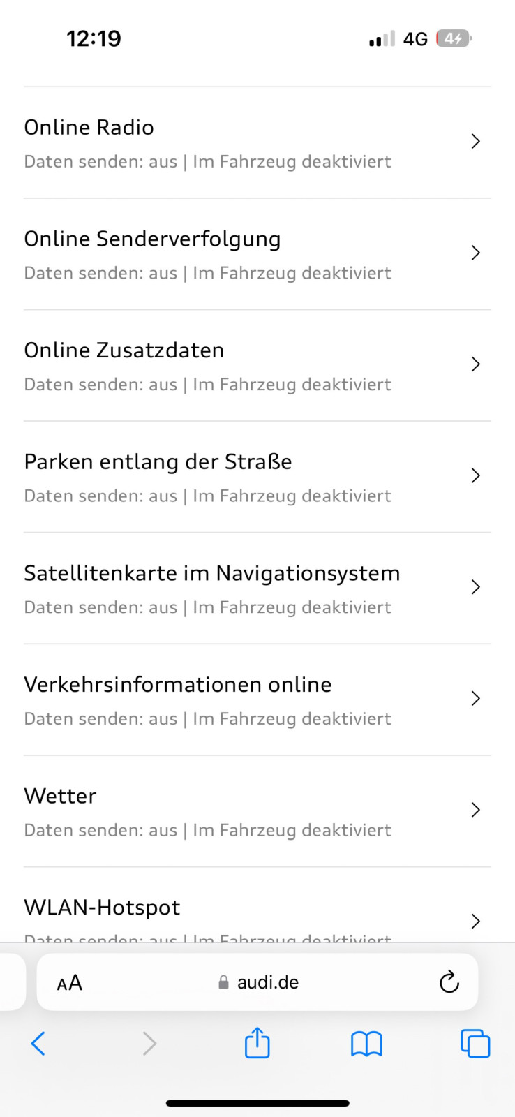 Problem mit Anmeldung im MMI meines Audi A5 2021