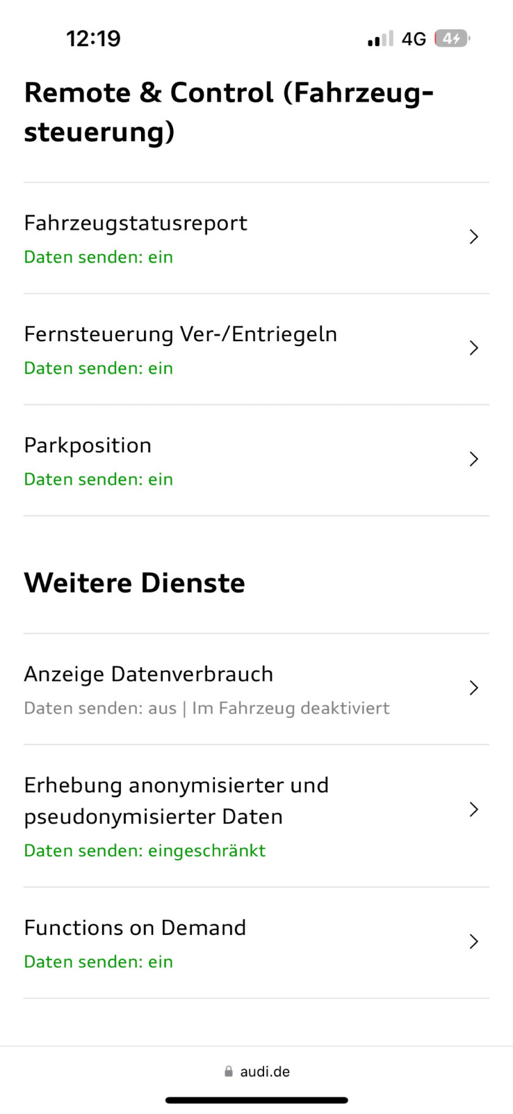 Problem mit Anmeldung im MMI meines Audi A5 2021