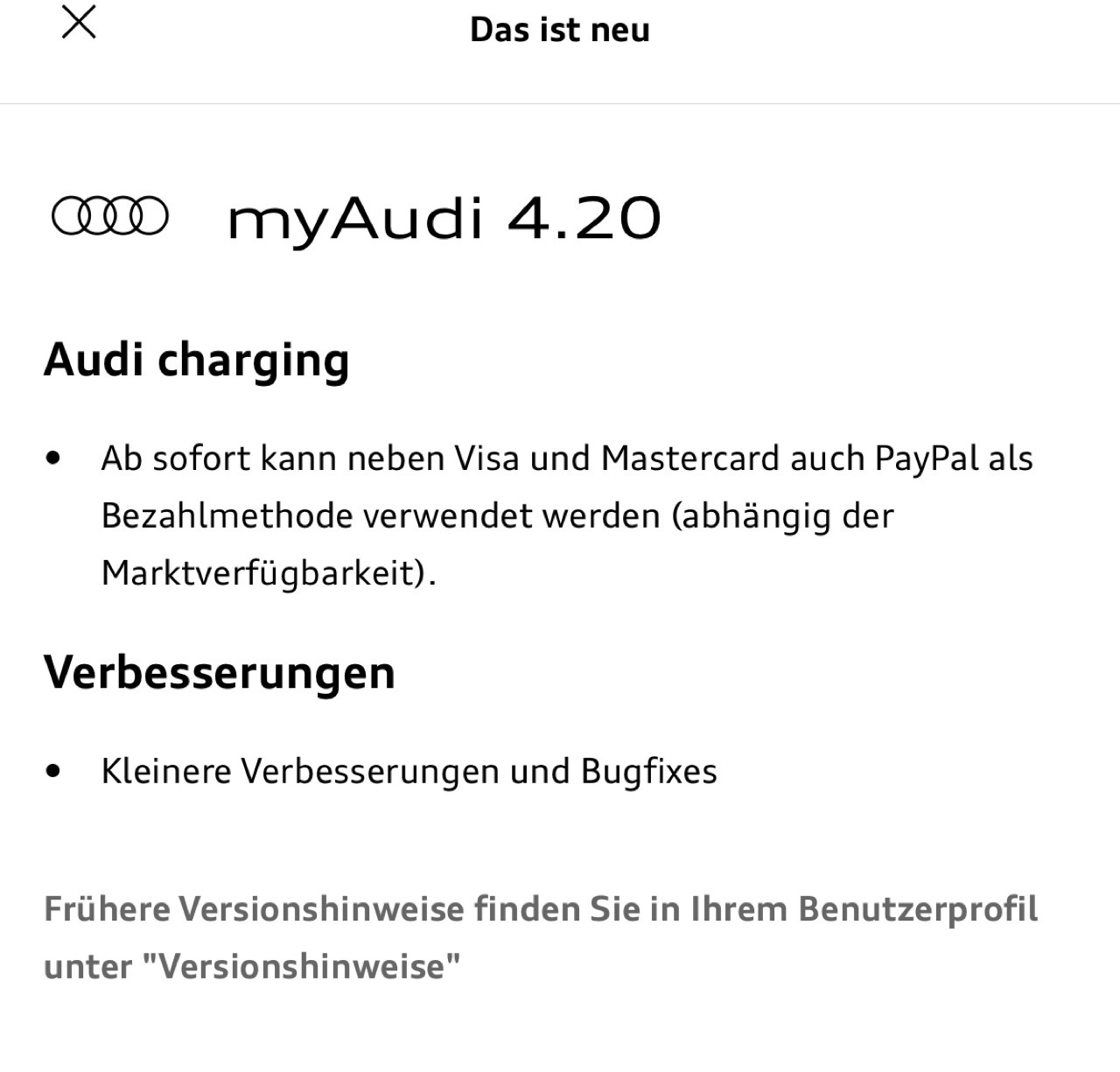 MyAudi App/Audi Connect Fehlermeldungen & Probleme