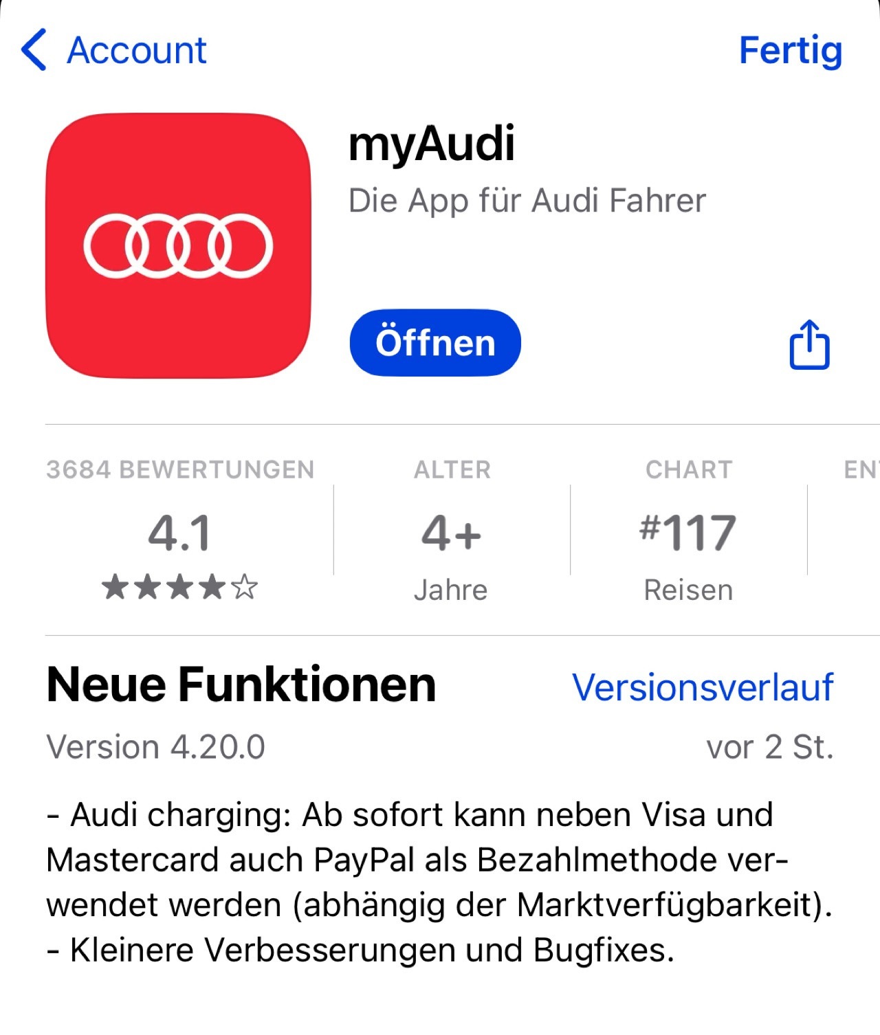 MyAudi App/Audi Connect Fehlermeldungen & Probleme