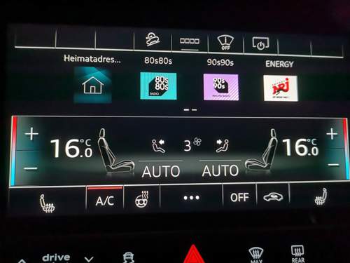 Audi E-tron MMI 3385 Klimaanzeige Shortc