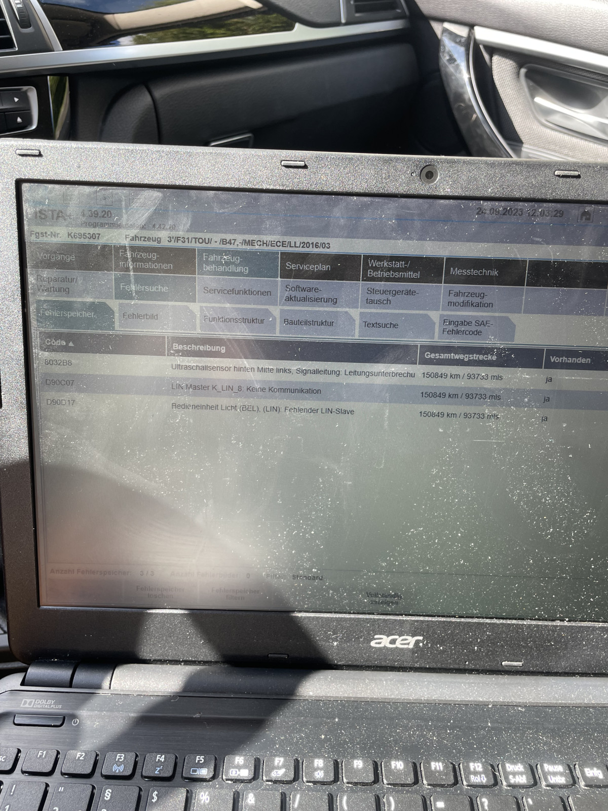 PDC hinten ausgefallen F31 320d