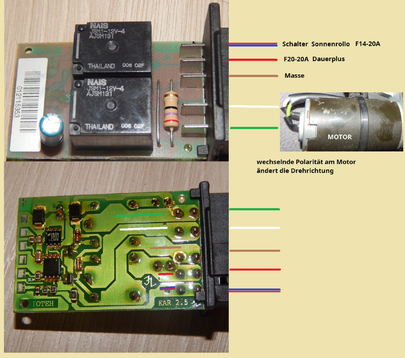 Omega B2: Sonnenrollo rollt nicht auf