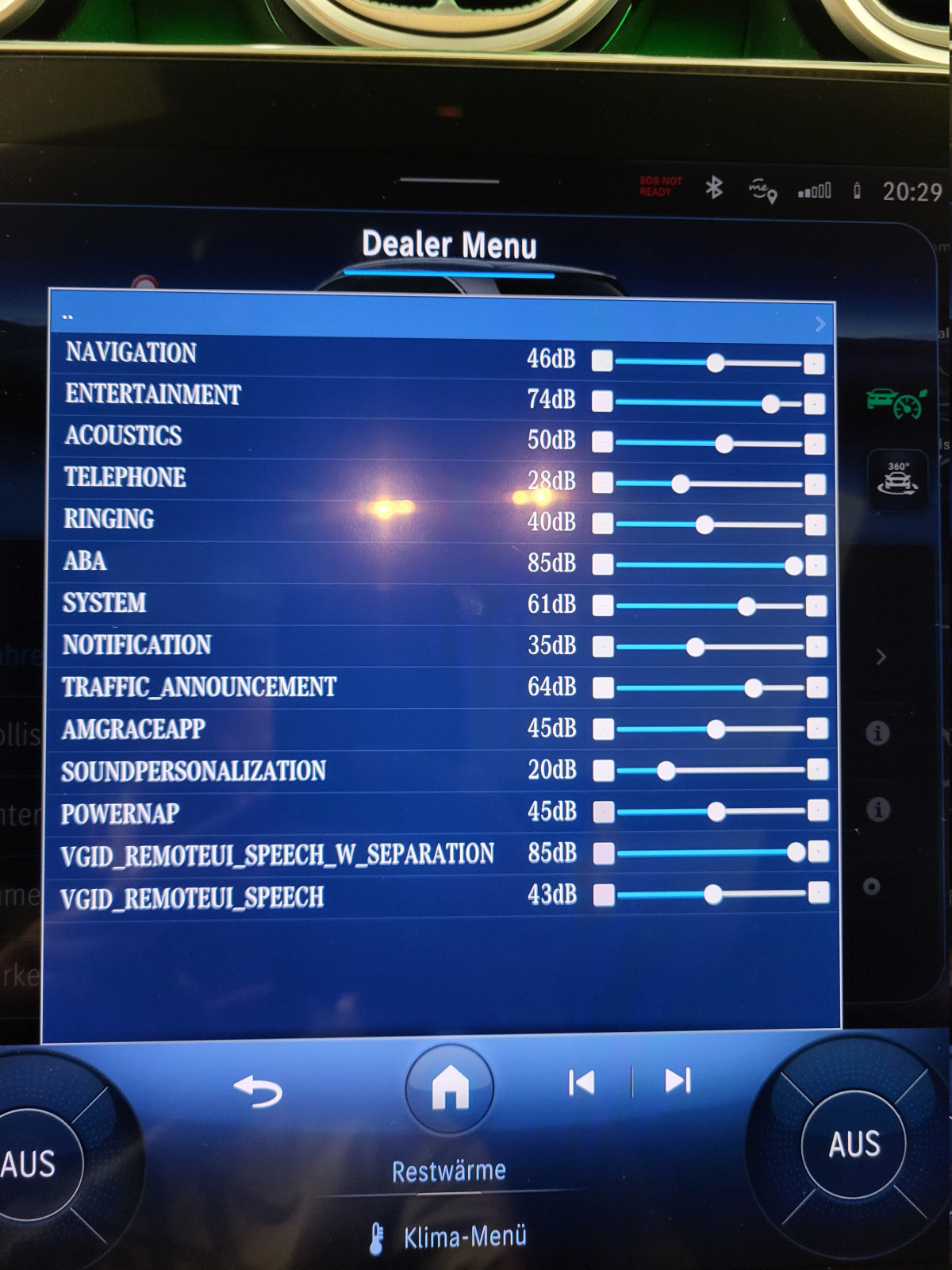 Geschwindigkeitsabhängige Lautstärke-Anpassung ausschalten?!?