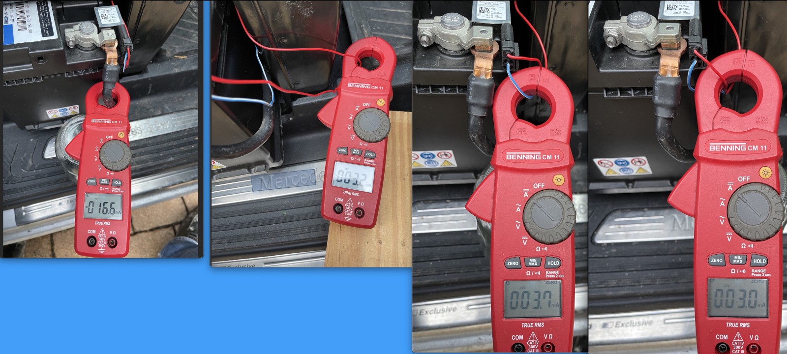 Rote Batterielampe leuchtet dauerhaft?