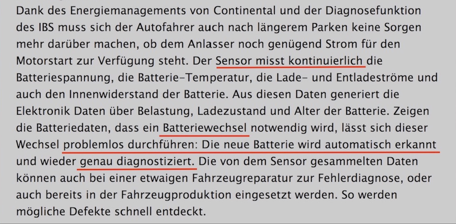 Rote Batterielampe leuchtet dauerhaft?