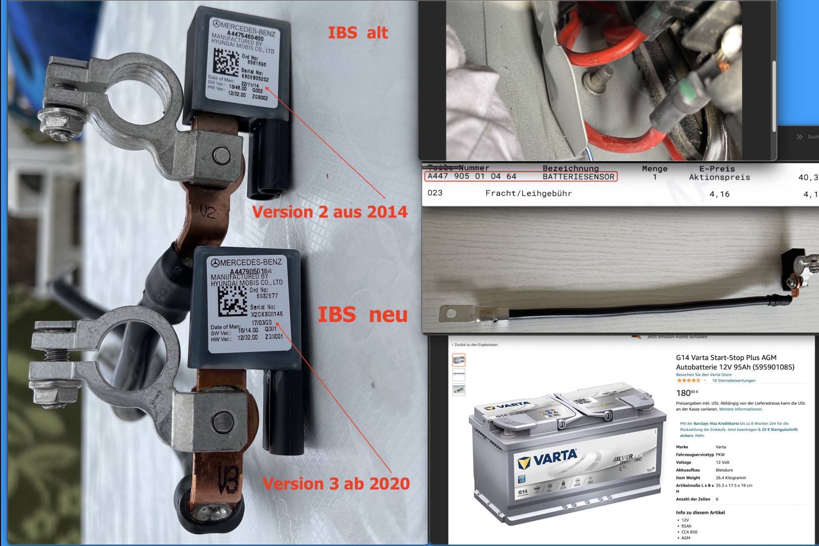 Rote Batterielampe leuchtet dauerhaft?