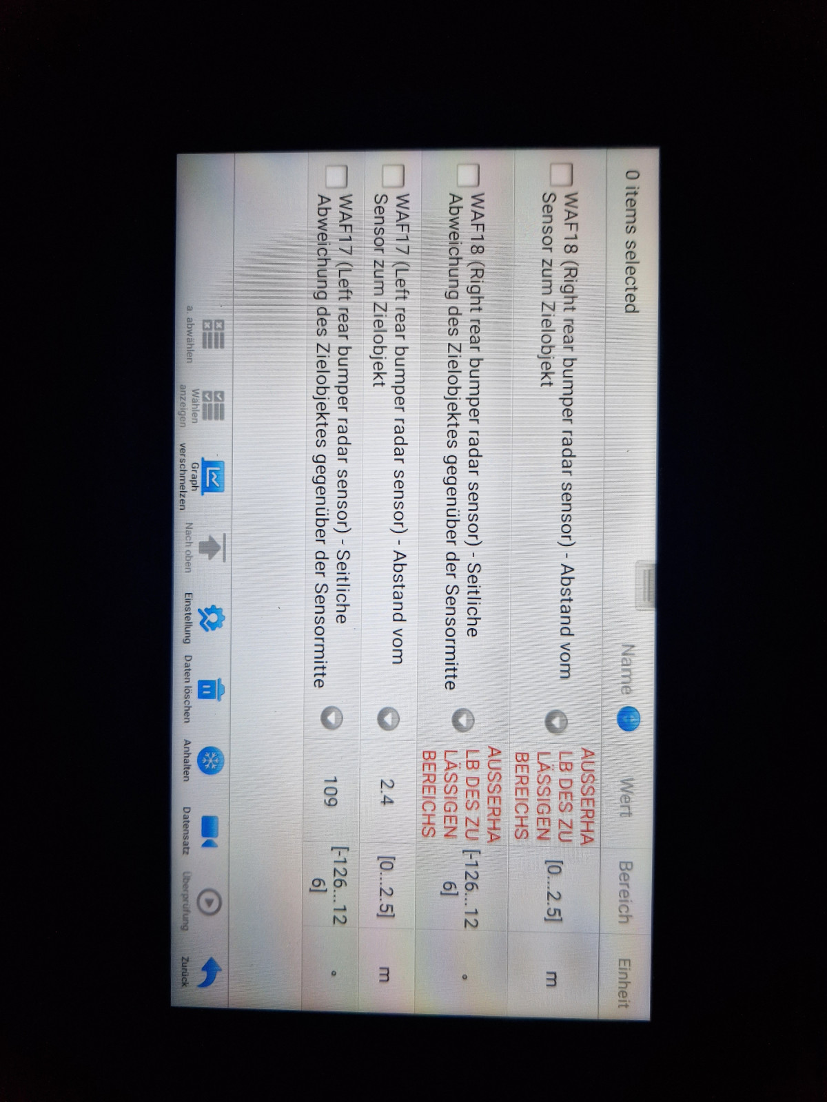 Zwei Fehler (Totwinkel, RDKS), benötige Hilfe.