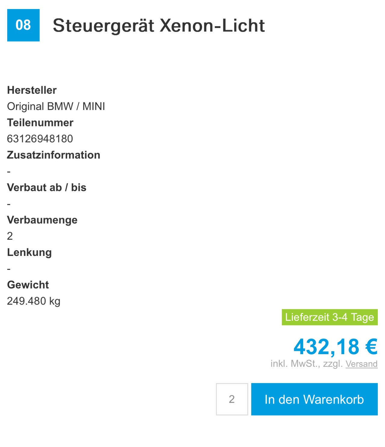 Xenon Scheinwerfer funktioniert nicht mehr