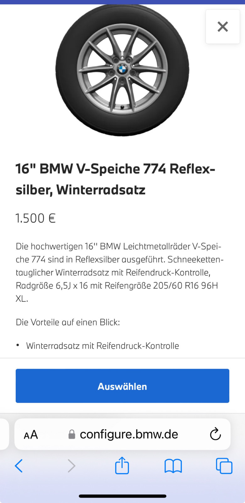 Alphabet - abweichende Winterreifen