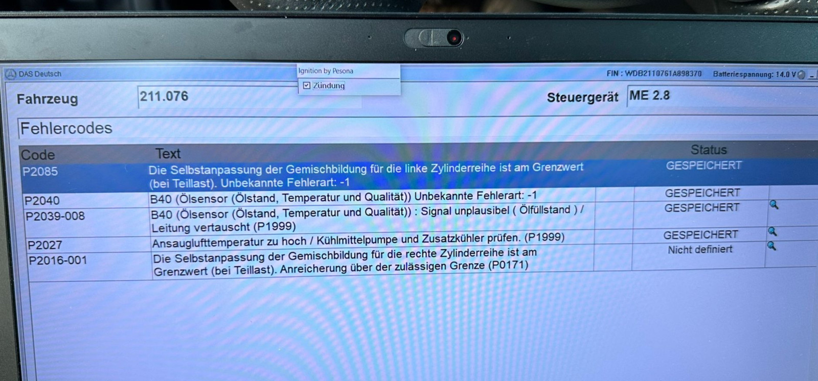 W211 E55, Ab 4500 Ladeluft Problem und ruckeln im Stand