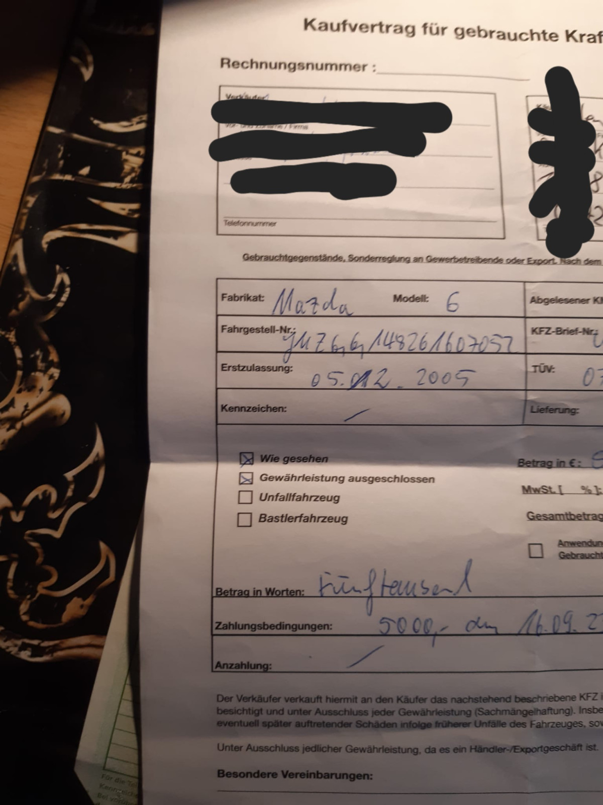 Betrug beim Autokauf bzw. Autoverkauf