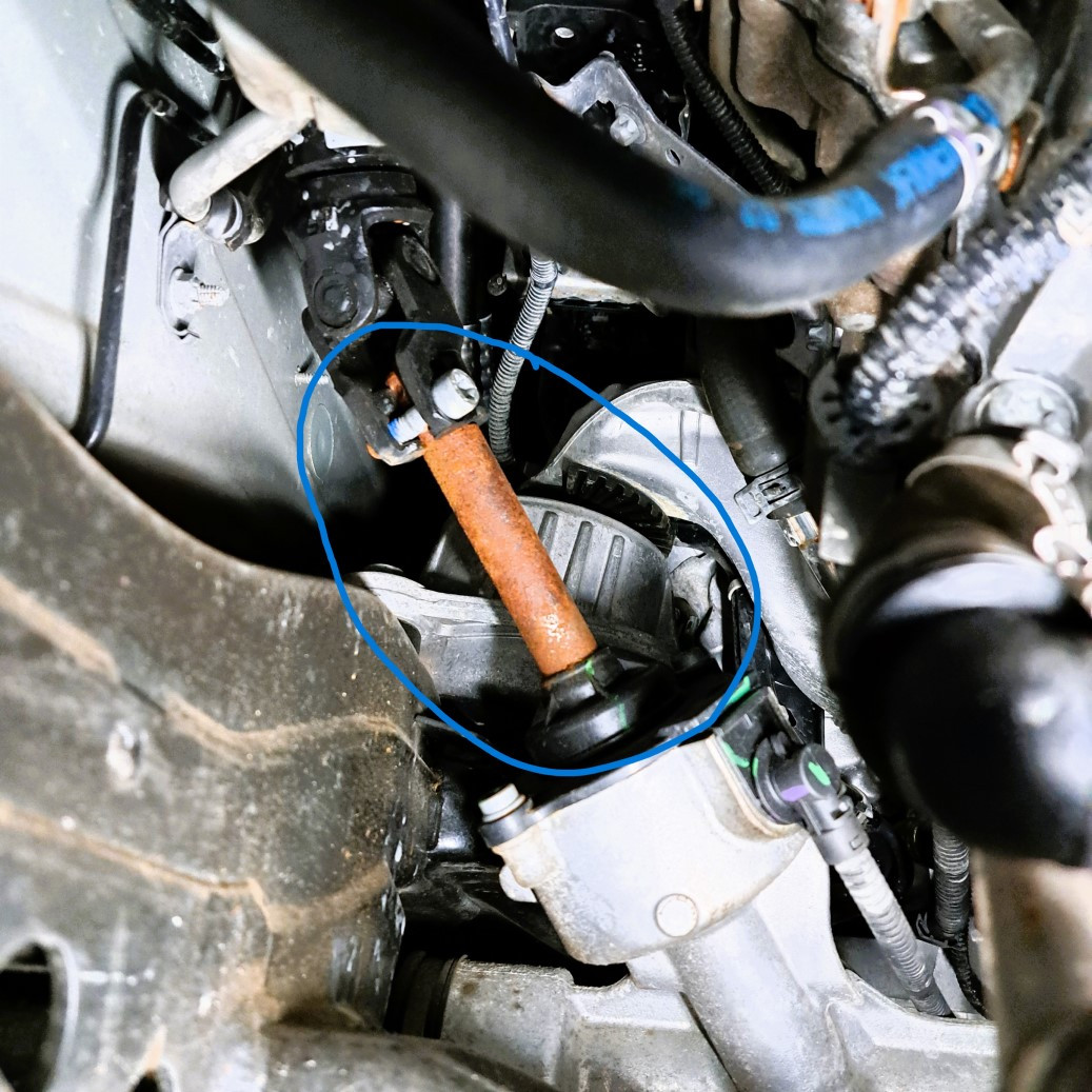 Rost an der Lenkstange, V-Klasse Bj. 09.2020.