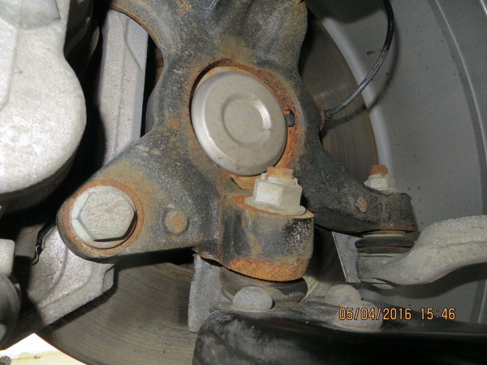 Rost an der Lenkstange, V-Klasse Bj. 09.2020.