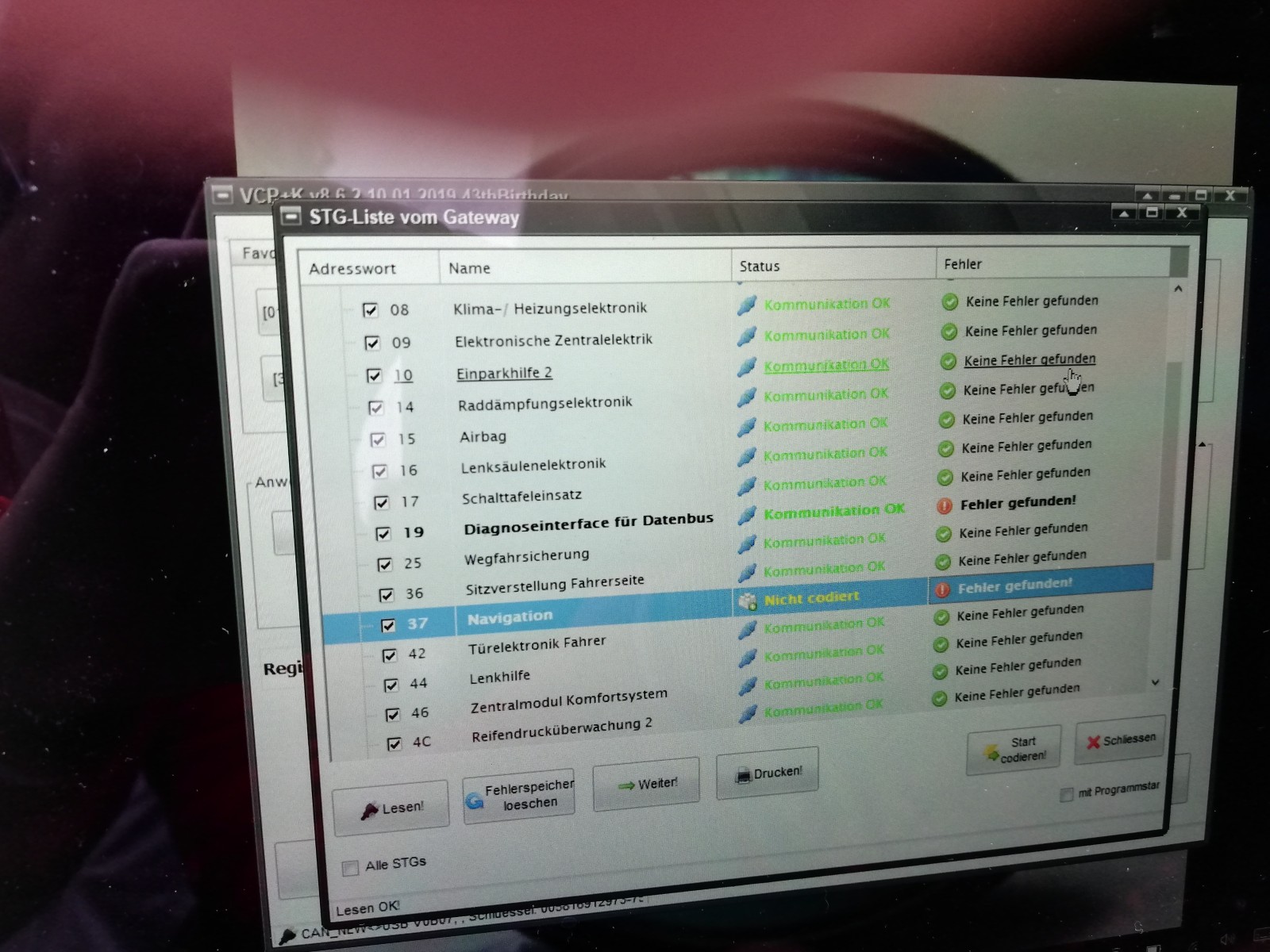 Vw cc Rückfahrkamera fährt nicht mehr ein