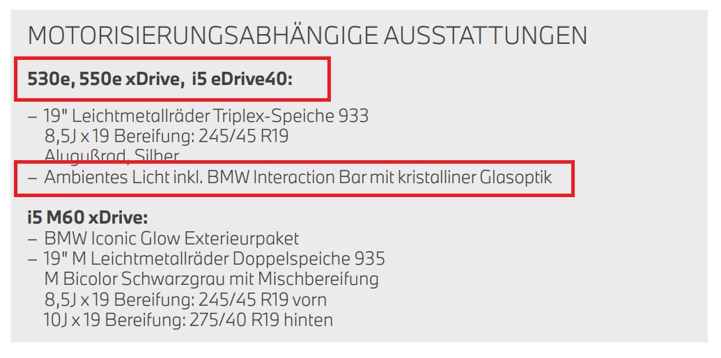 Ambientebeleuchtung G60/61