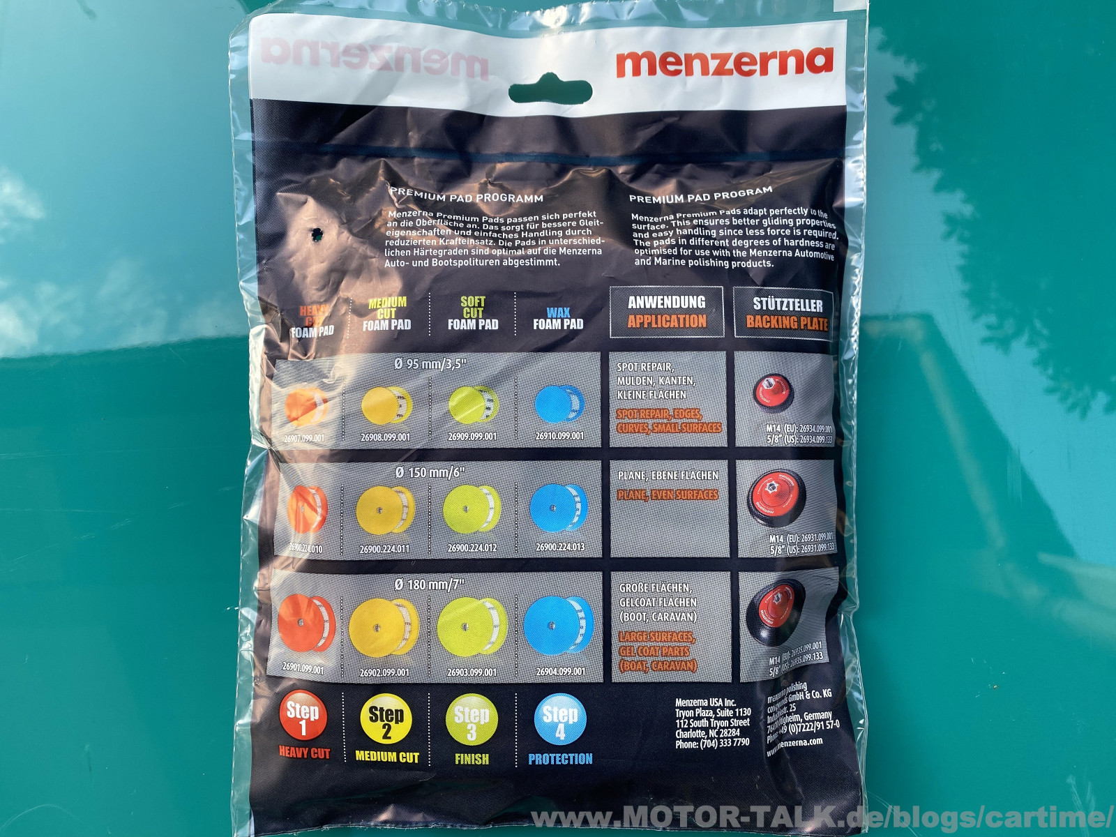 Menzerna Pad Programm