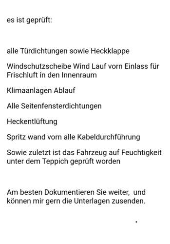 Prüfung von seitens des Autohauses