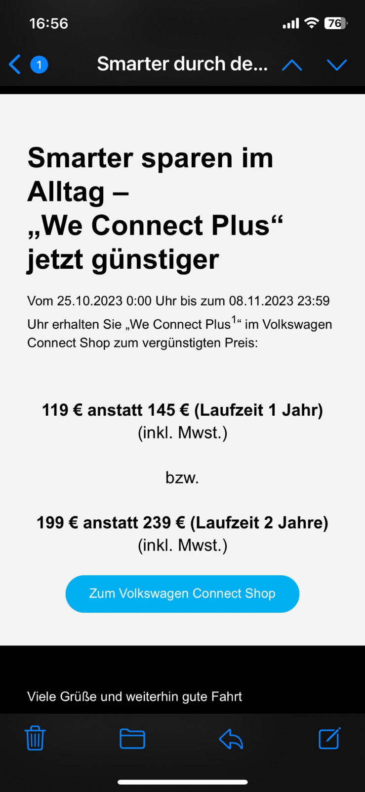 We Connect Plus nach einem Jahr abgelaufen?