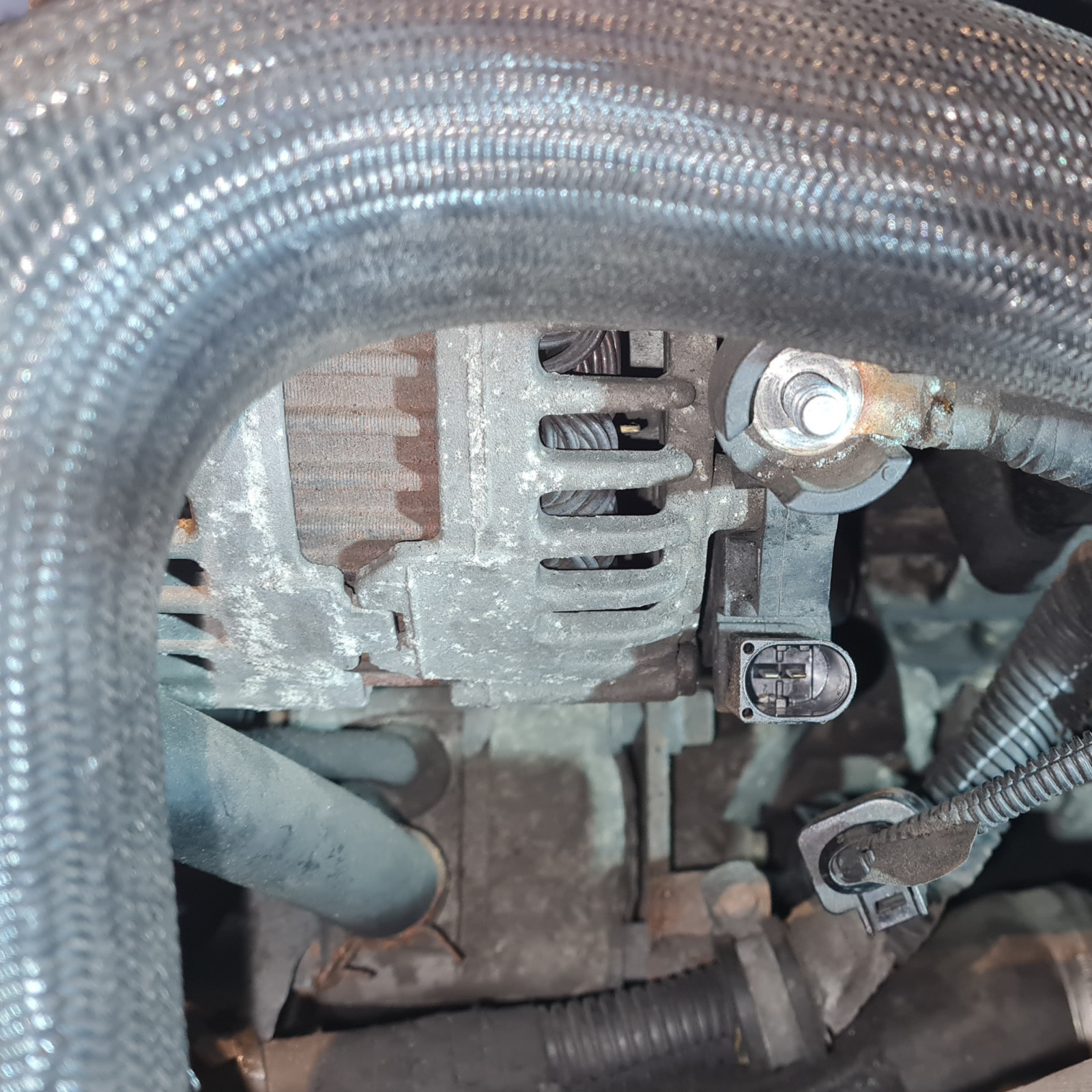 Anschlüsse an der Lichtmaschine gelöst