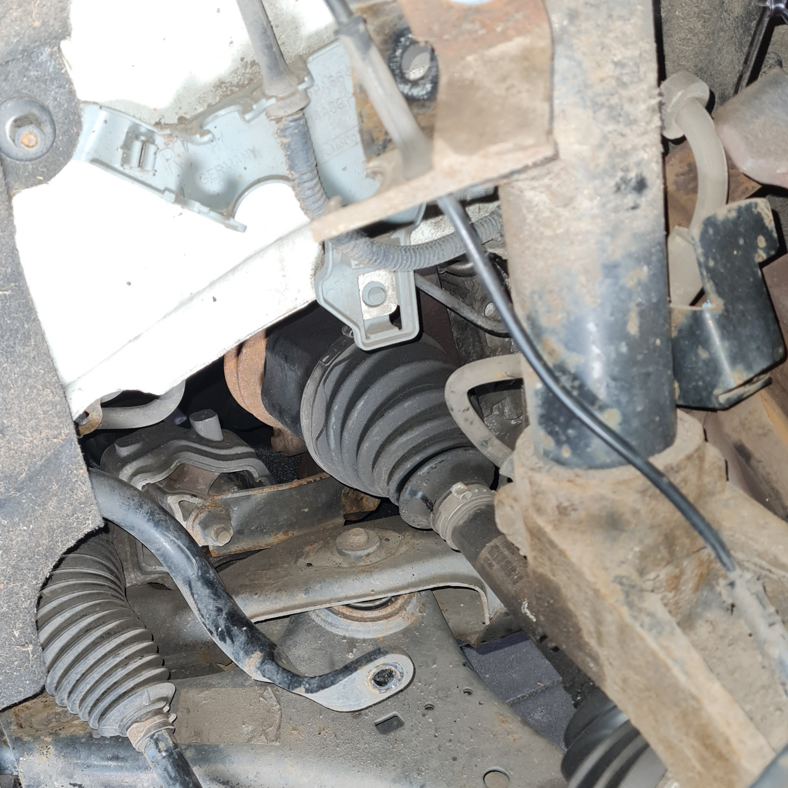 Alte Koppelstange entfernt